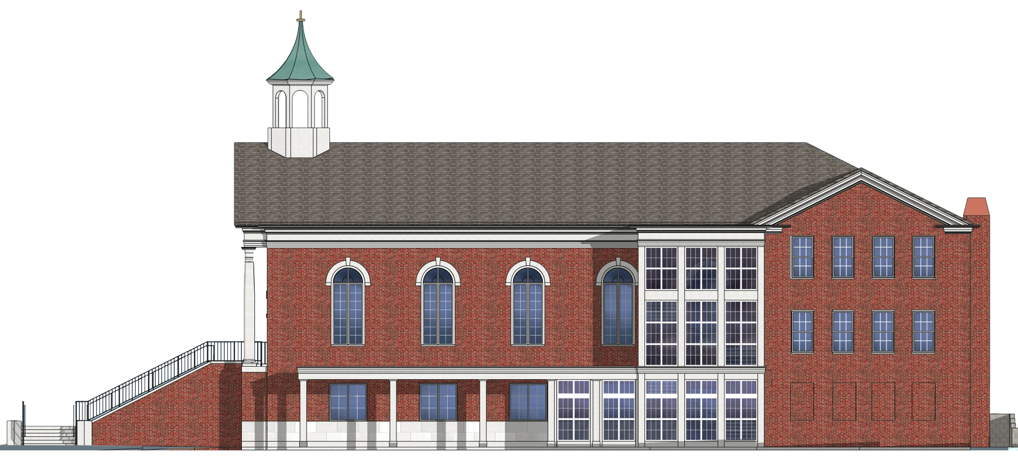 Right Elevation Stair Rail